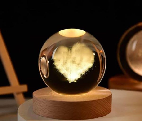 3d Crystal Ball Night Lights Glowing Galaxy Planetary Earth Moon Ball Lamp Earth For Kids Bedroom Decor
