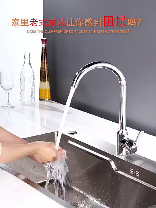 Multifunctional Kitchen Sink Waterfall Faucet He Faucet Shower 3 Water Flow Effect Modes, Bathroom Basin Tap